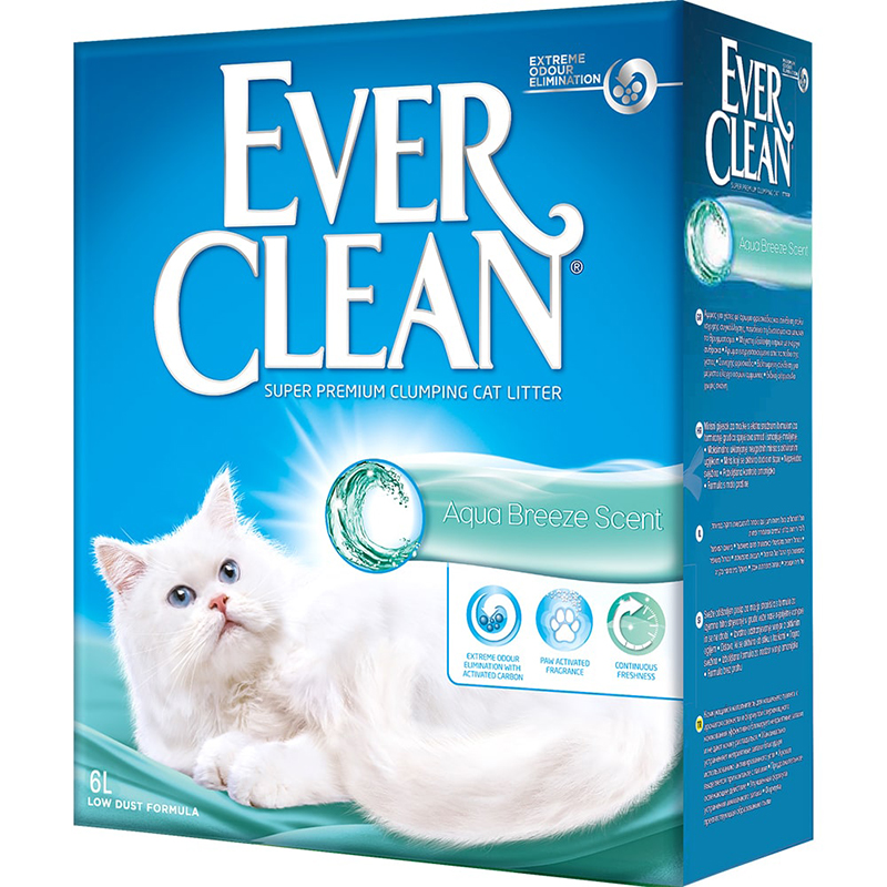 Ever Clean Aqua Breeze Наполнитель комкующийся для кошачьих туалетов 6 л