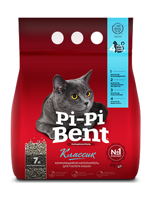 Pi-Pi Bent Классик Комкующийся наполнитель для туалета кошек 7 л