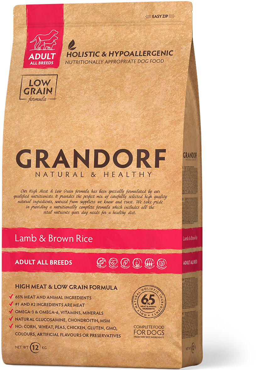 Grandorf Adult All Breeds Сухой корм для собак всех пород с ягненком и рисом 1 кг
