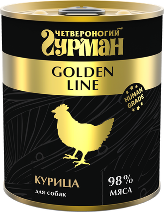 Четвероногий Гурман Golden Line с курицей для собак 0,34 кг