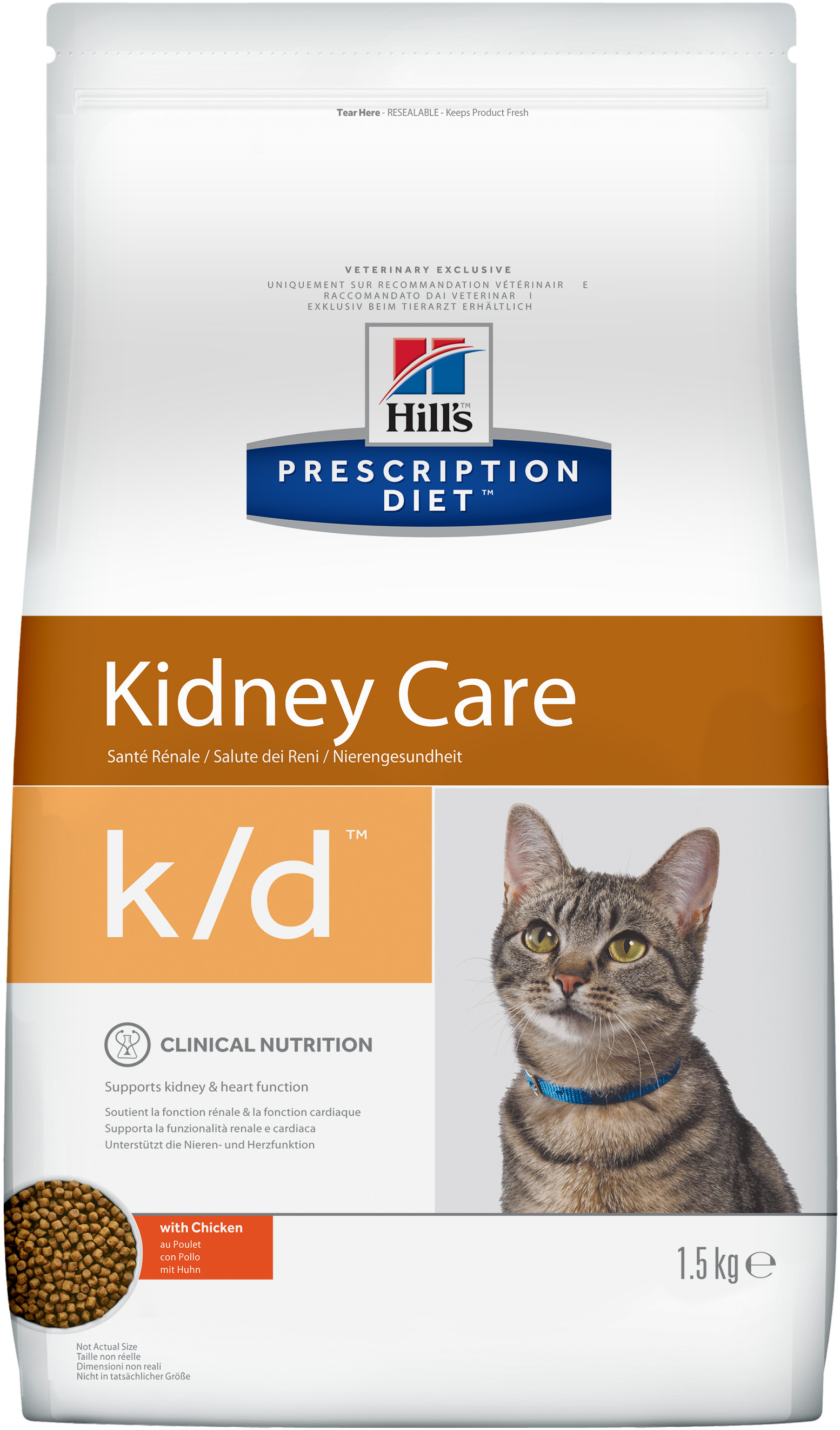 Hills Prescription Diet k/d сухой корм для кошек с курицей 0,4 кг