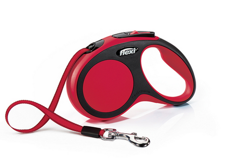 Flexi New Comfort Tape S Поводок-рулетка черный/красный 5м до 15кг лента