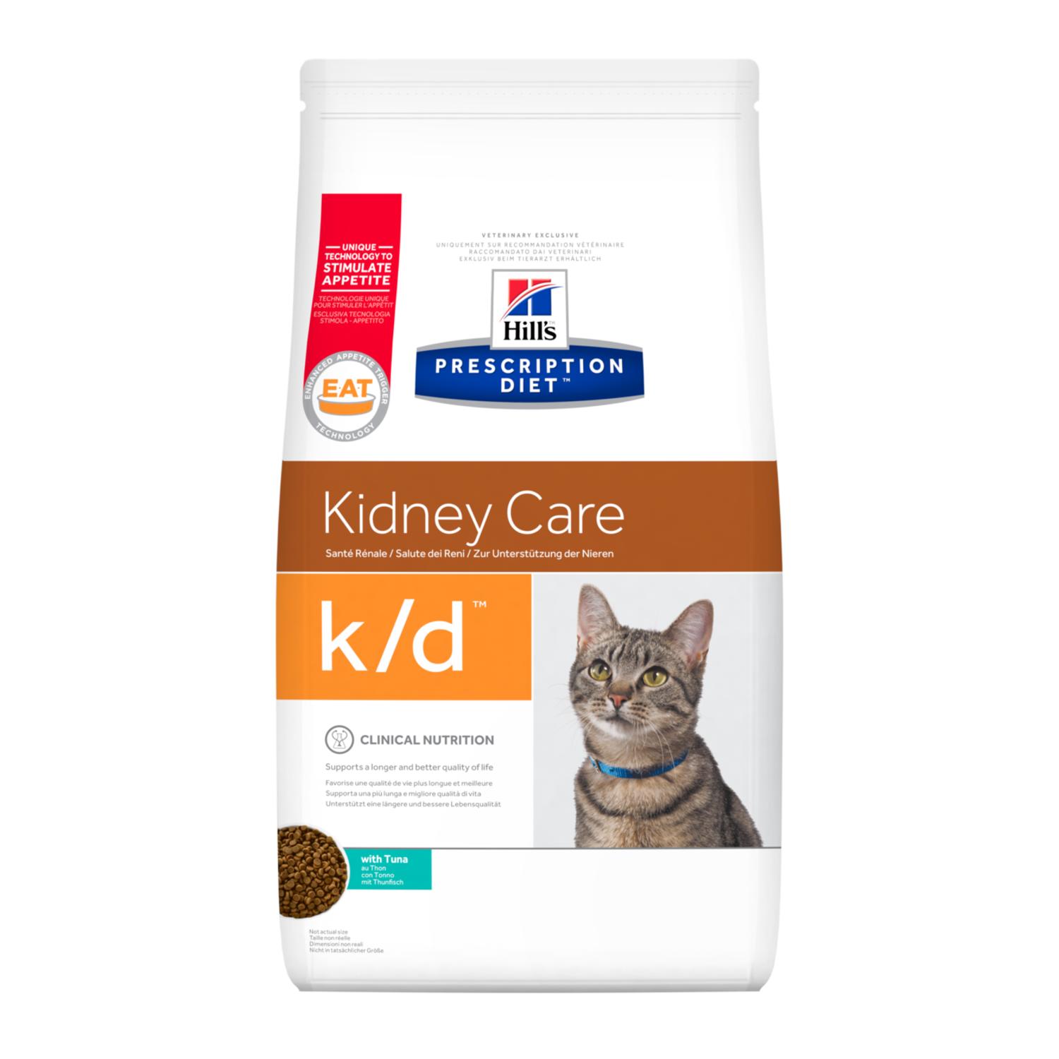 Hill`s Prescription Diet k/d Сухой корм для кошек с тунцом 0,4 кг