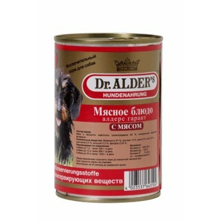 Dr.Alder`s Garant Консервы для собак с говядиной 0,4 кг