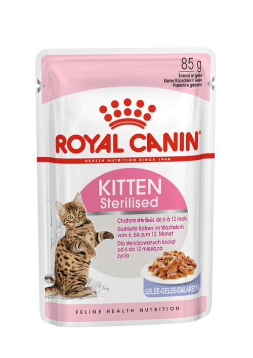 Royal Canin Kitten Sterilised Пауч для стерилизованных котят 6-12  желе 0,085 кг