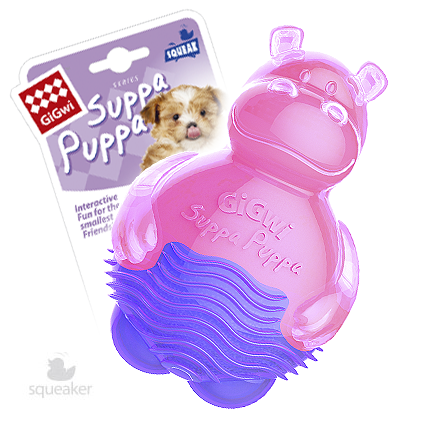 GiGwi Suppa Luppa Игрушка для собак Бегемотик с пищалкой
