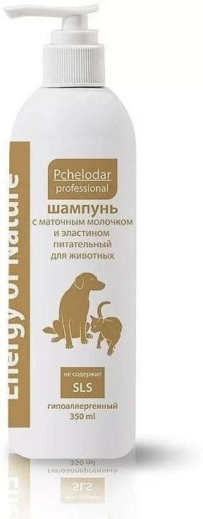 Pchelodar Шампунь для бесшерстных пород собак и кошек с маточным молочком 350 мл