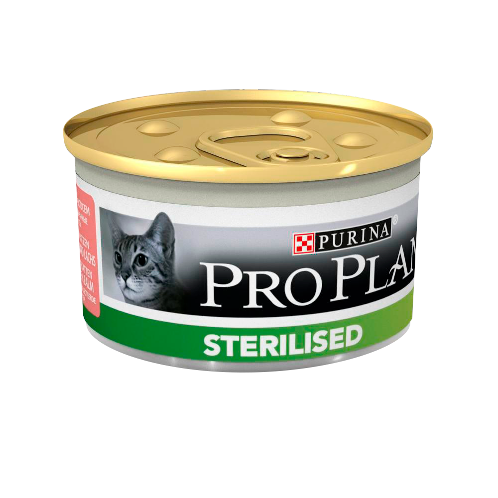 Pro Plan Sterilised Консервы для кошек паштет с тунцом и лососем 0,085 кг