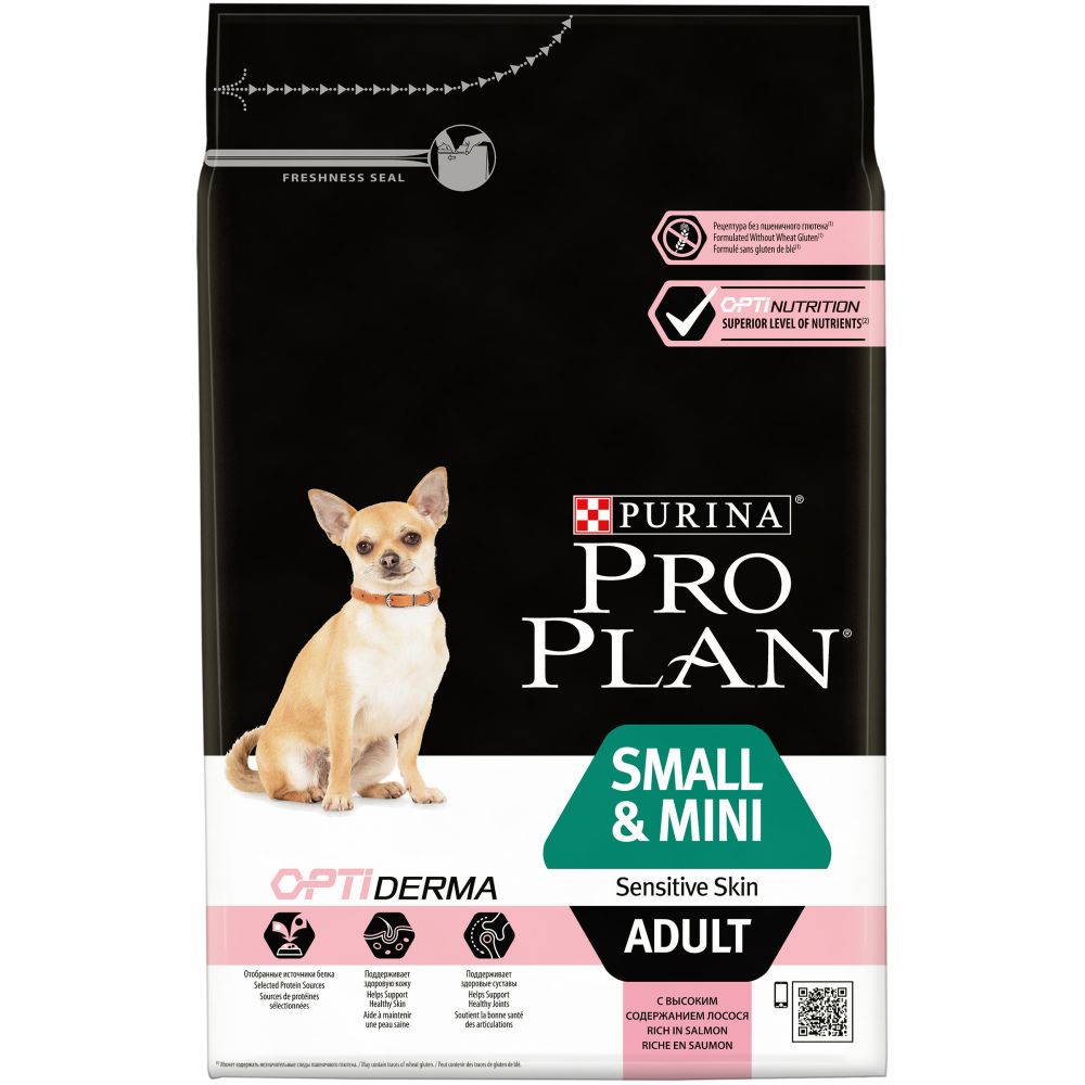 Pro Plan Small&Mini Adult Сухой корм для мелких пород собак лосось/рис 3 кг