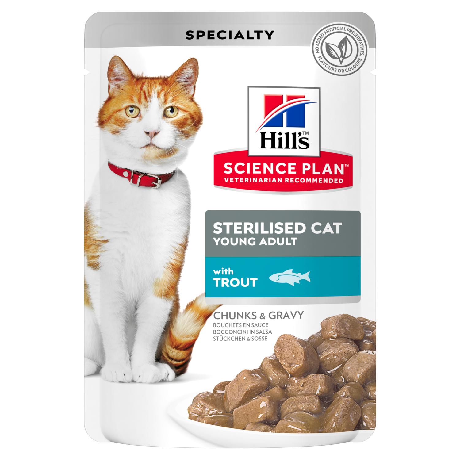 Hills Science Plan Sterilised Cat Пауч для для кошек с форелью 0,085 кг