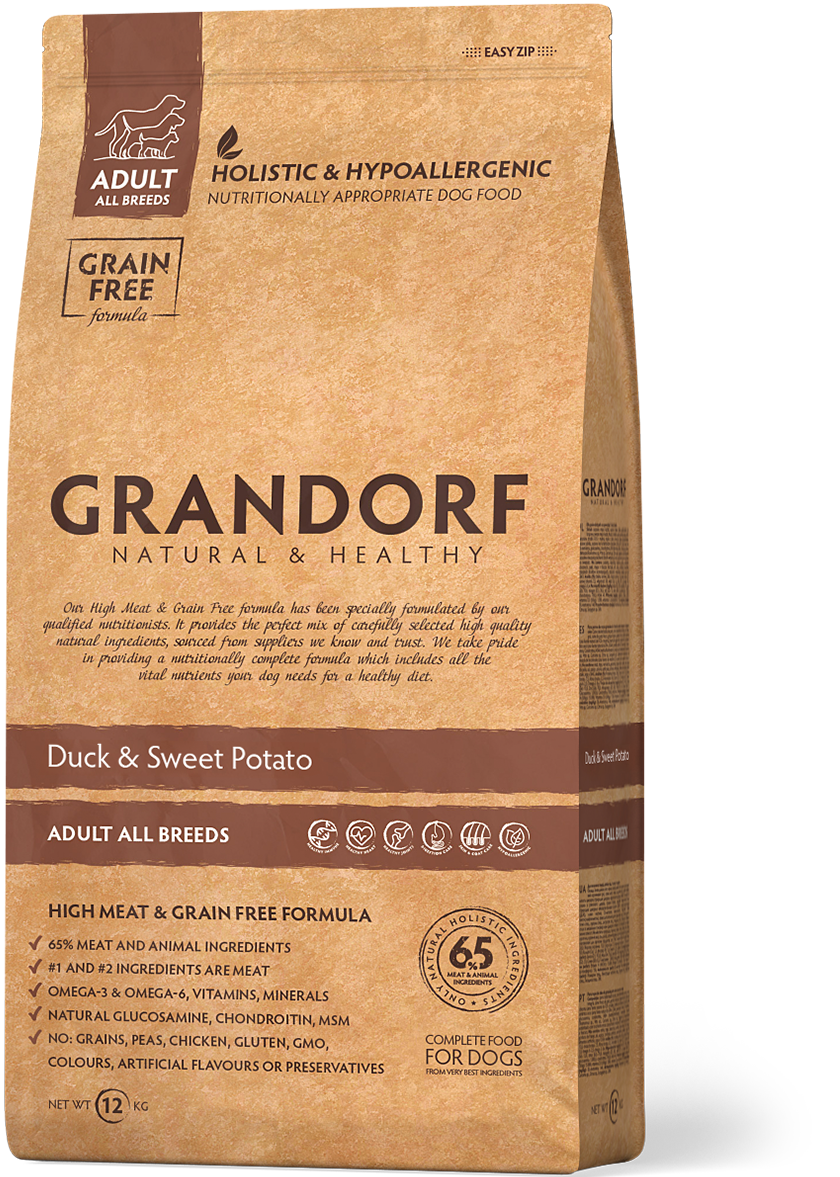 Grandorf Adult All Breeds Сухой корм для всех пород собак с уткой и картофелем 1 кг