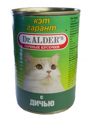 Dr.Alders cat garant Консервы для кошек с дичью 0,415 кг