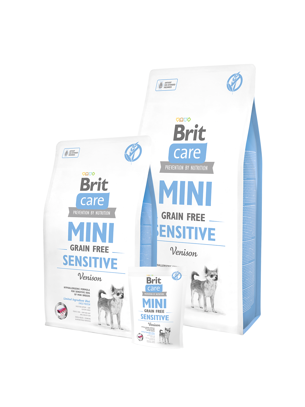 Brit Care Mini Grain Free Sensitive Сухой корм для собак с олениной 0,4 кг