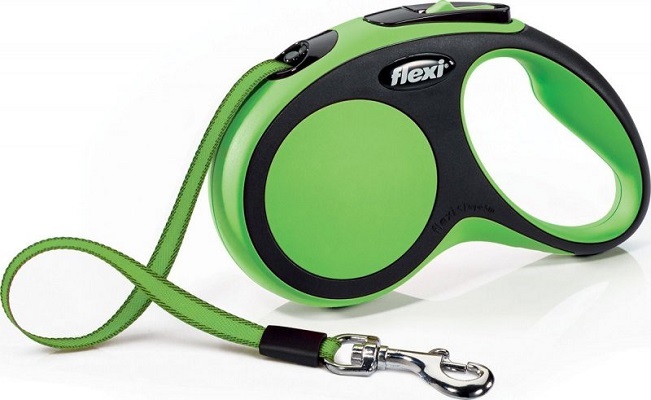 Flexi New Comfort Tape S Поводок-рулетка черная/зеленая 5м до 15кг лента