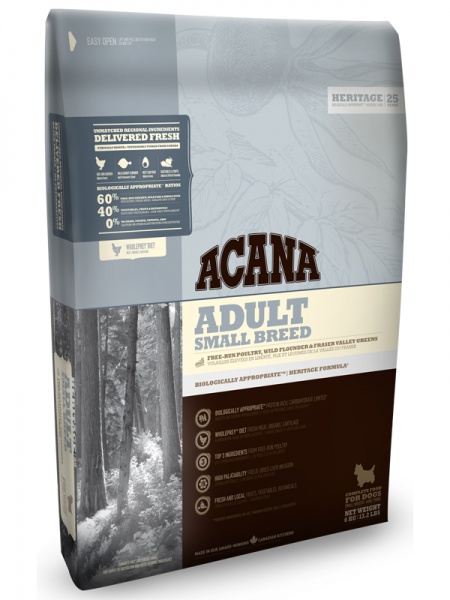 Acana Heritage Adult Small Breed Сухой корм для мелких пород собак 2 кг