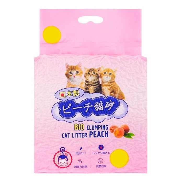 Hakase Arekkusu наполнитель комкующийся для кошек с ароматом персика 6 л