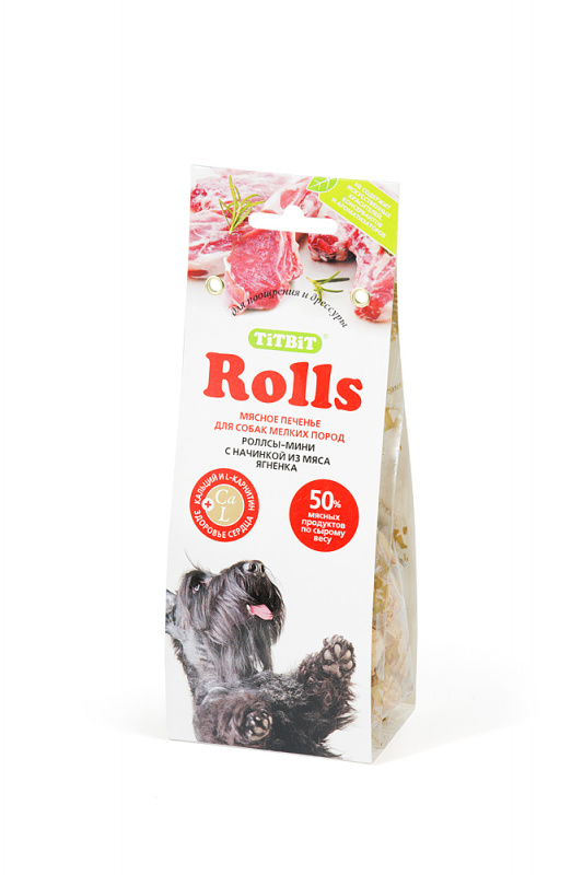 TiTBiT Rolls Мясное печенье для собак с ягненком 0,1 кг