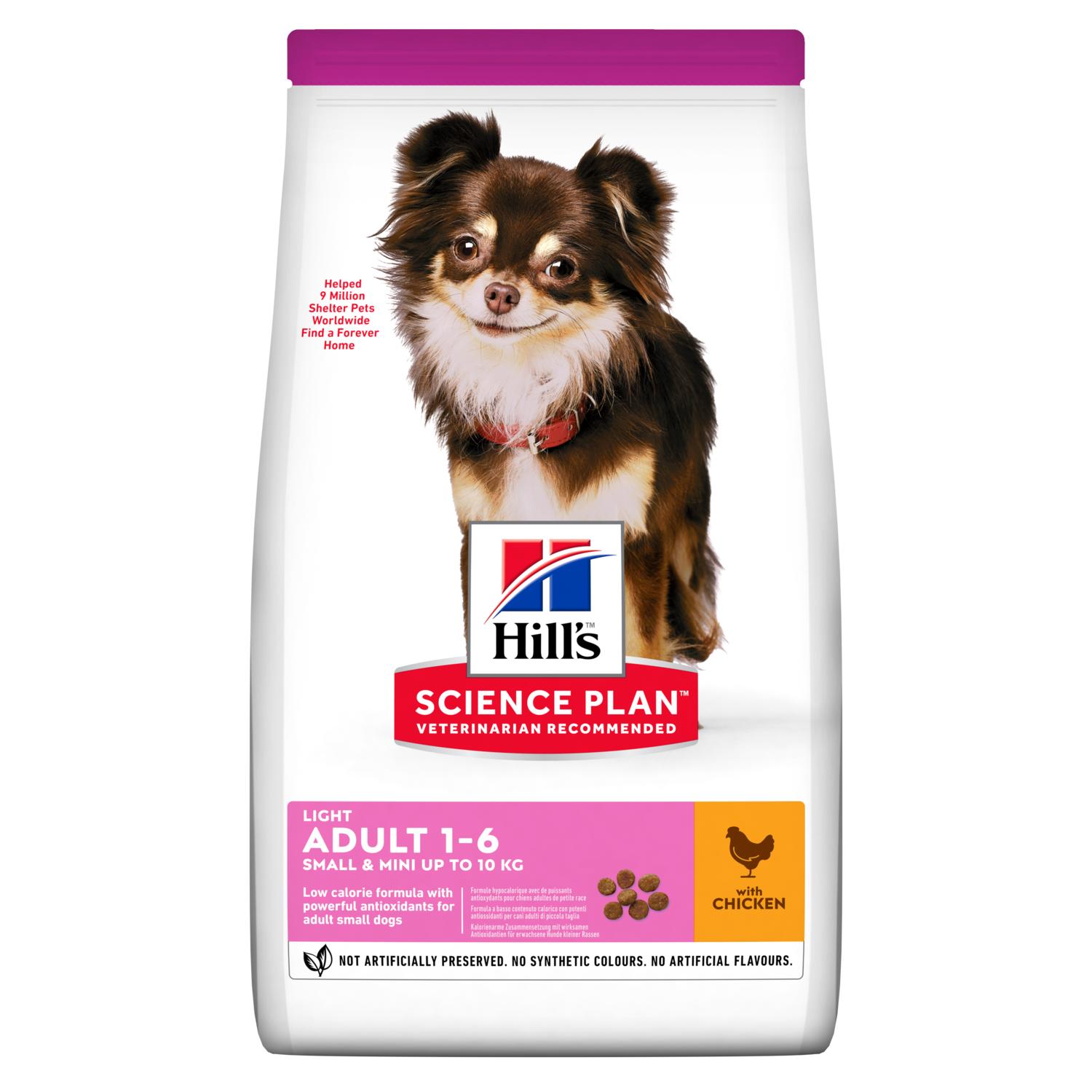 Hills Science Plan Adult 1-6 small&mini Корм сухой для собак с курицей 0,3 кг