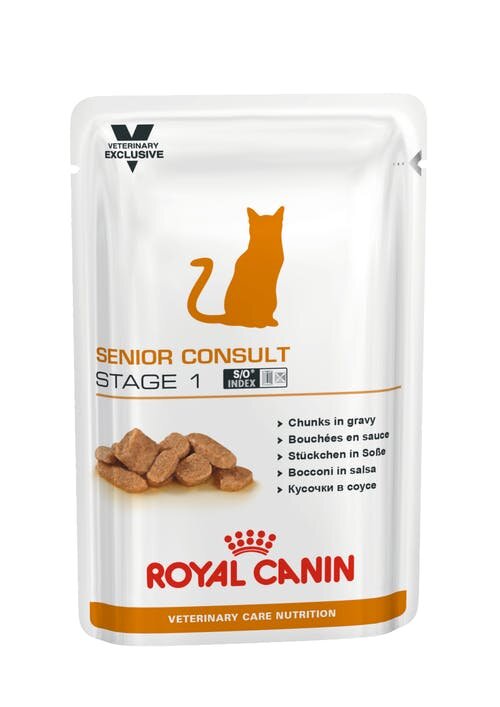 Royal Canin Senior Consult Stage1 Пауч для кошек от 7 лет кусочки в соусе 0,1 кг
